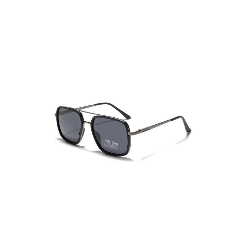 Back to School Sunglasses for Travel Use - Fashion Double Beam Sun Protection Glasses with Geometric Frame, Lightweight TR90 Material, Unisex