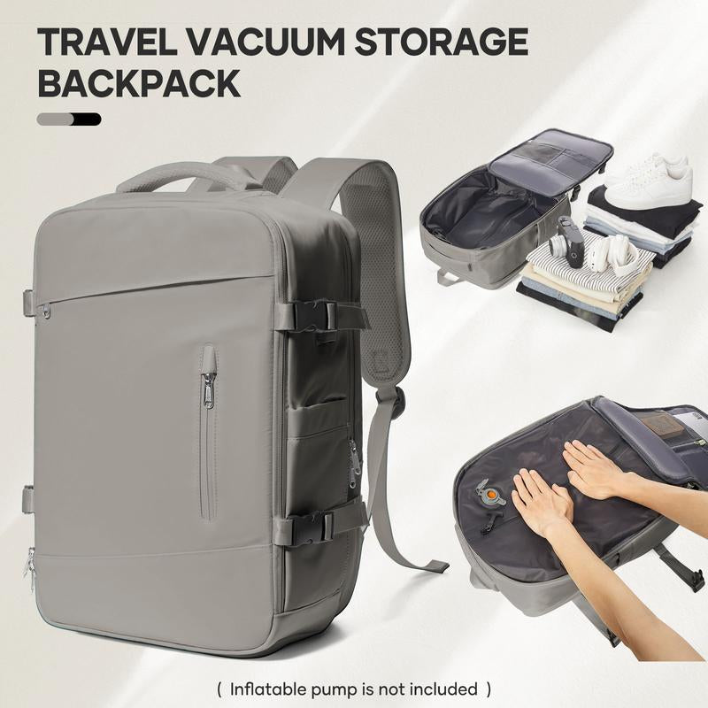 COOWOZ Carry on Vacuum Travel Backpack for Women Men,Large Airport Backpack with Shoe Compartment,Airplane Laptop Backpack
