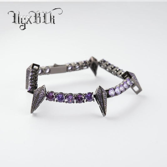 [Nyx1] Black Panther Tennis Bracelet for Men,Premium CZ Iced Out Bracelet,Multi Color Available,Jewelry for Men