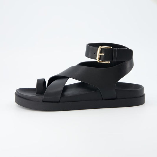 Cushionaire Women'S Entry Footbed Sandal - Ankle Wrap Summer Sandal for Women, Wide Widths Available