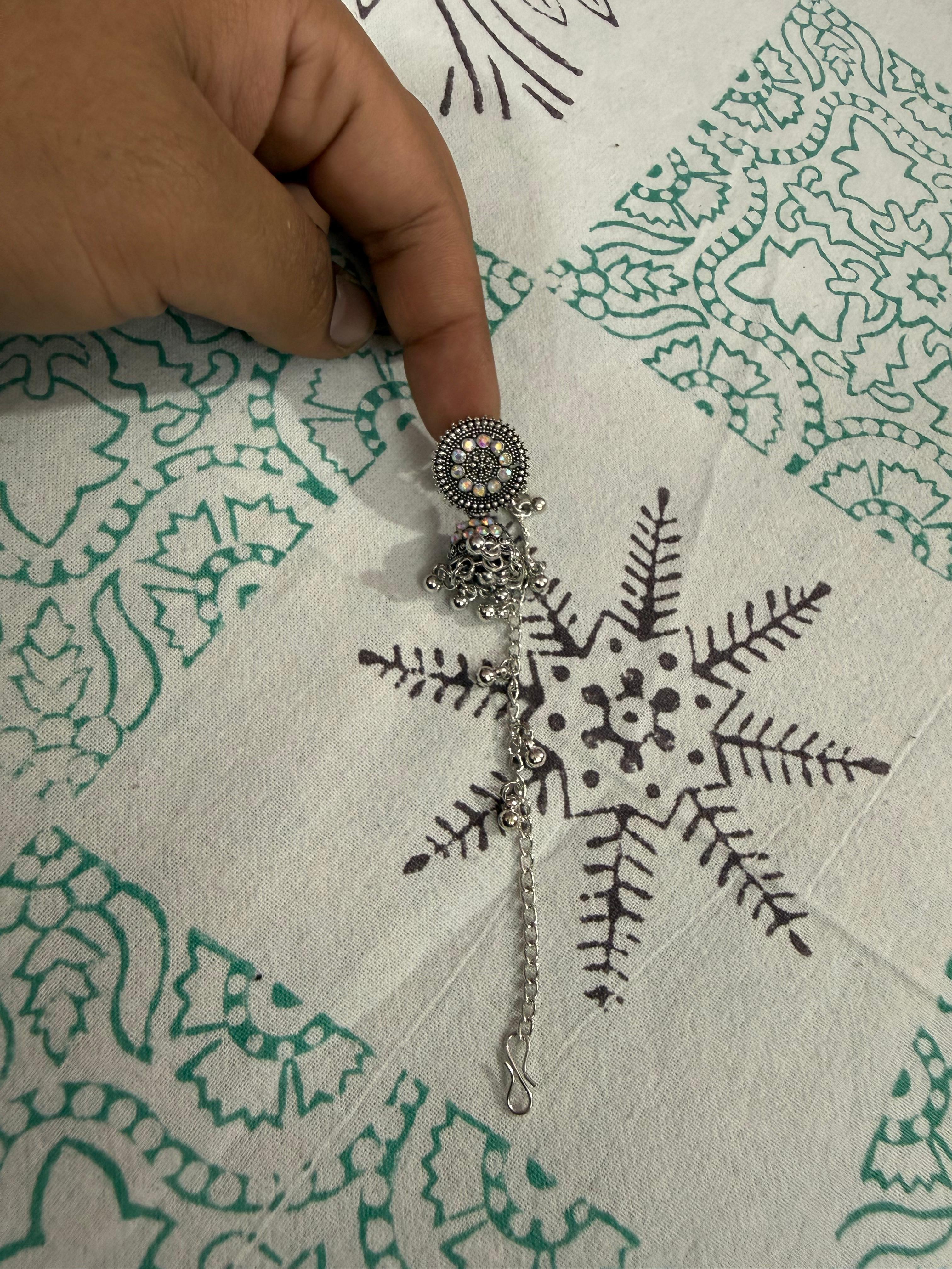 Latkan earings (silver colored) anti-tarnished