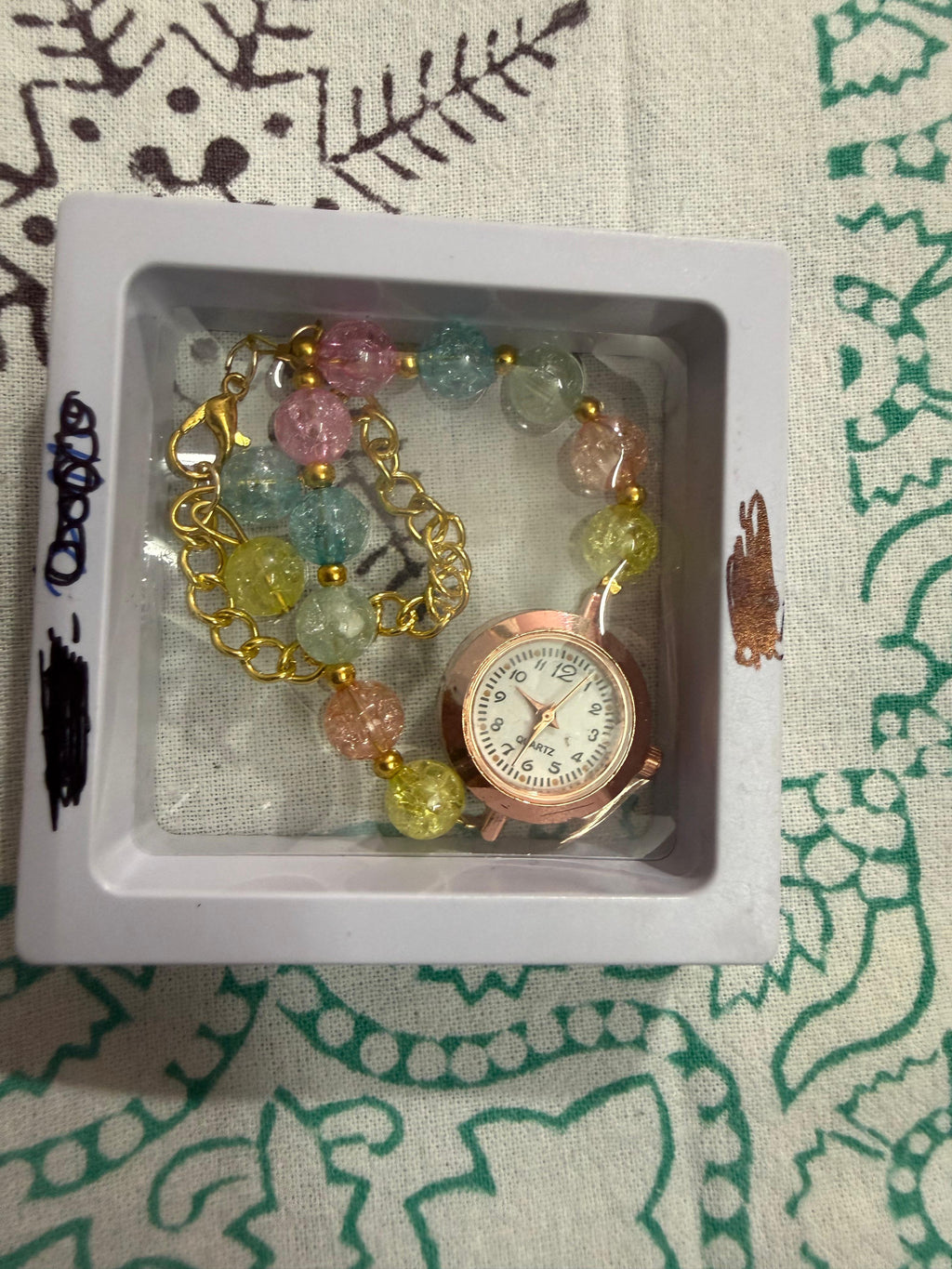 Hand watch bracelet multicolor  for girls
